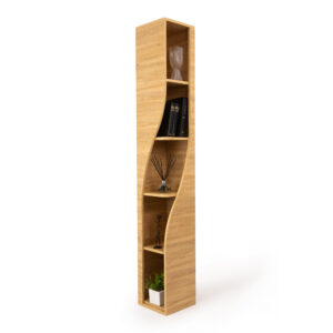 Janeiro – Bibliothèque colonne 5 étagères, chêne clair