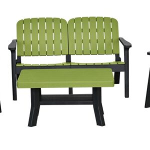 SALON SILVA 4 PLACES BASIC - VERT- NOIR