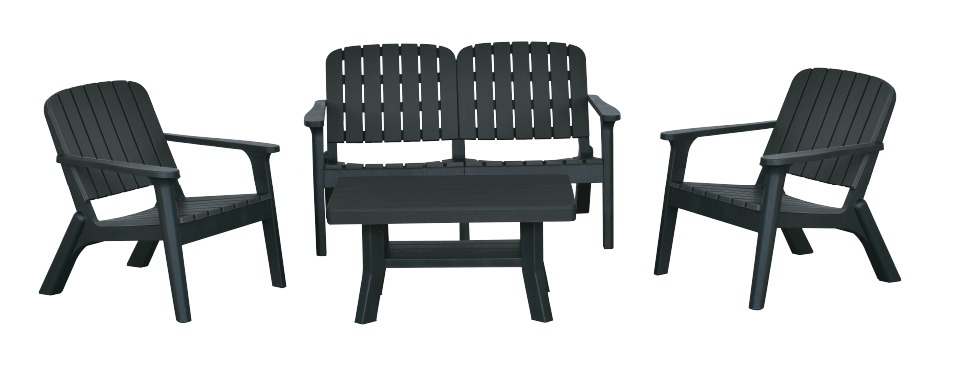 SALON SILVA 4 PLACES BASIC - NOIR - NOIR