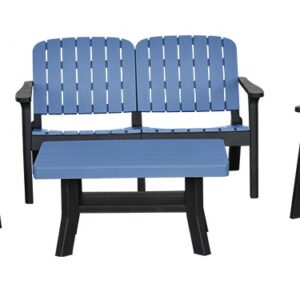 SALON SILVA 4 PLACES BASIC - BLEU- NOIR