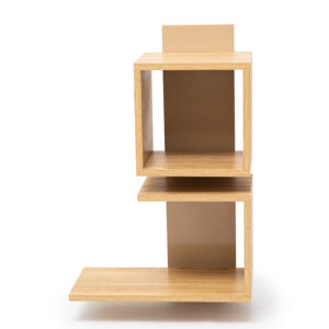 Joséphine – Étagère murale avec 1 plateau et 1 compartiment, finition chêne clair mate