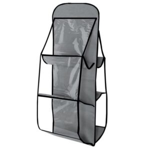 Organisateur Suspendu Double Face Pour Sac à Main 6 Poches - Gris