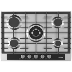 Plaque de Cuisson FOCUS 5 Feux / 70cm / Inox / Avec Thermocouple