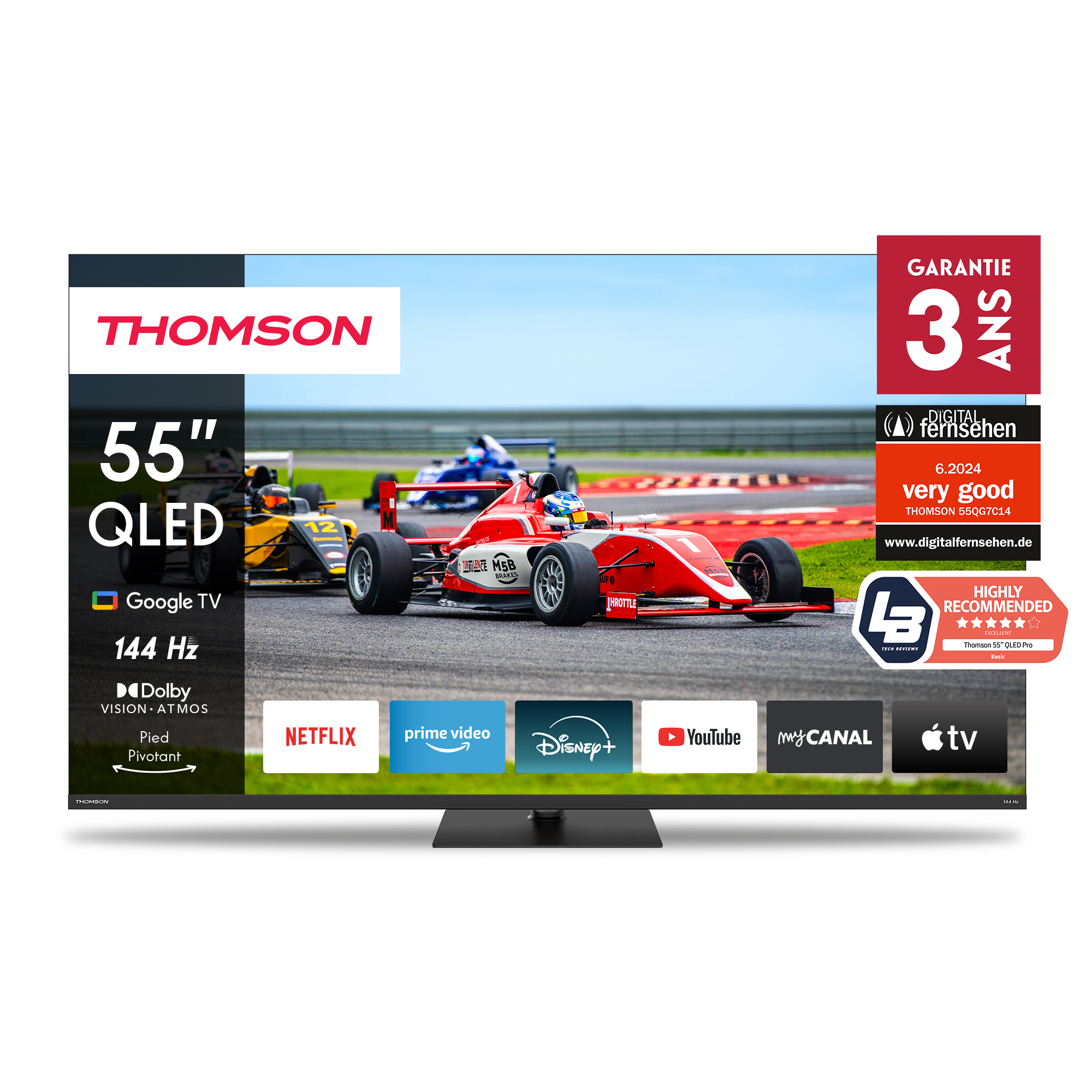 Tv Thomson 55" 55QG7C14 QLED Pro Google Tv Noir