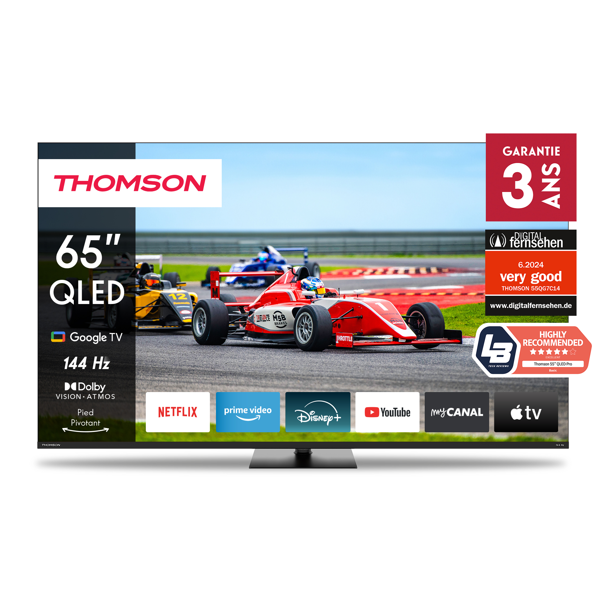Tv Thomson 65" 65QG7C14 QLED Pro Google Tv Noir