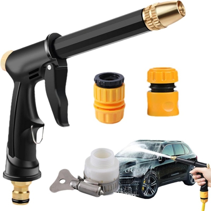 Pistolet À Eau Haute Pression Réglable Pour Lavage De Voiture - Buse D'arrosage De Jardin