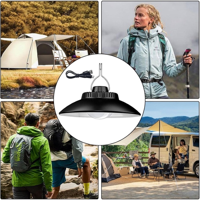 Lampe De Tente De Camping Rétro Rechargeable Par USB