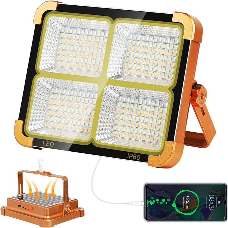 Projecteur Solaire LED Rechargeable 5 Modes D'éclairage 150w