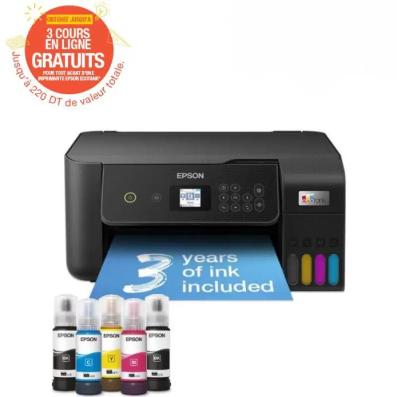 Imprimante à Réservoir intégré EPSON EcoTank L3260 3en1 Couleur WIFI