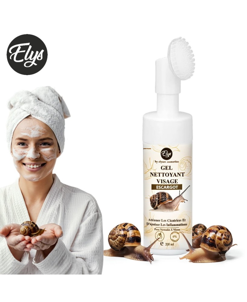 Gel Nettoyant Visage ELYS – Bave d’Escargot - 200 Ml