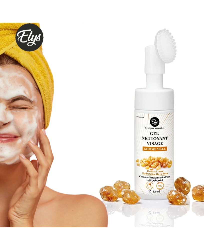 Gel Nettoyant Visage ELYS – Gomme Male - 200 Ml