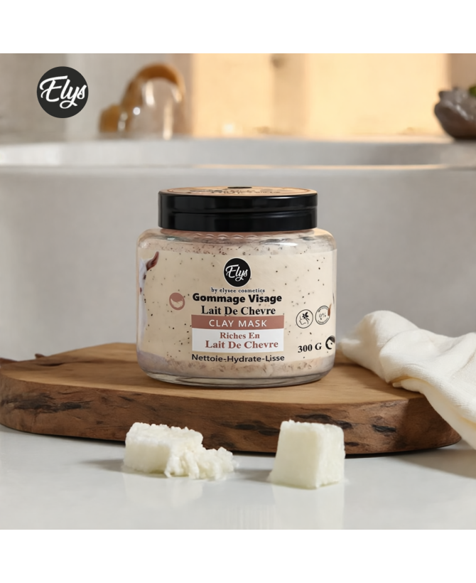 Gommage Lait de Chèvre – ELYS – Nettoie, Hydrate & Lisse – 300 g
