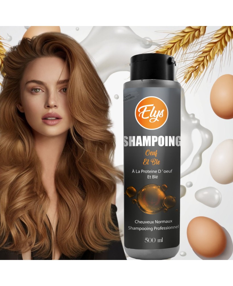 Shampooing ELYS – Œuf & Blé – 500 ml