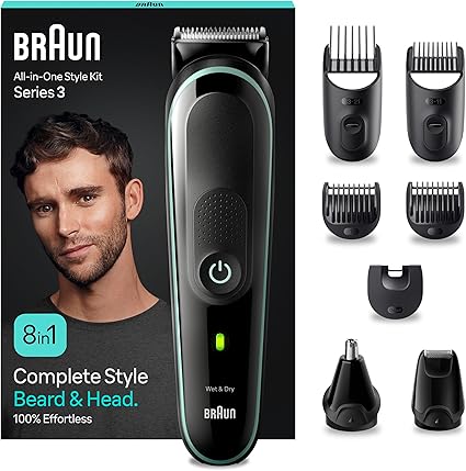 TONDEUSE MULTIFONCTION 8EN1 BRAUN MGK3441 RECHARGEABLE - NOIR