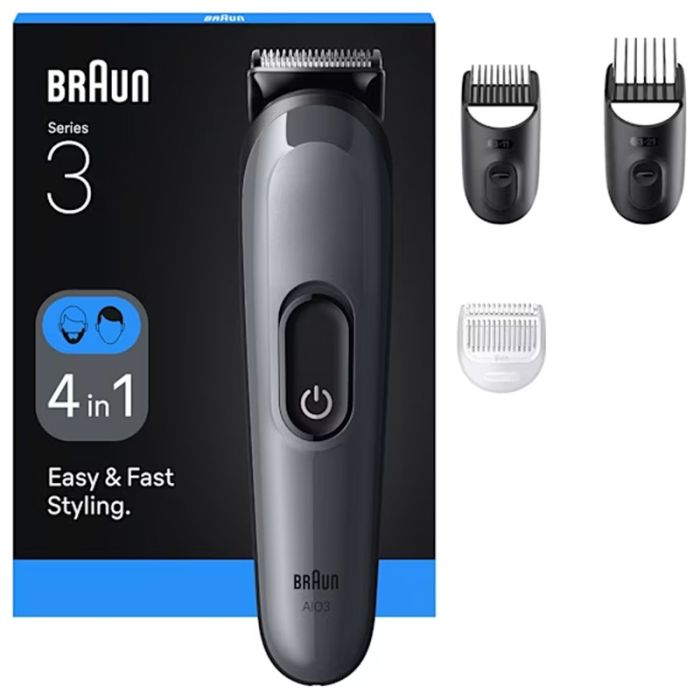 Tondeuse Multifonction 4EN1 BRAUN AIO3500 Rechargeable - Noir