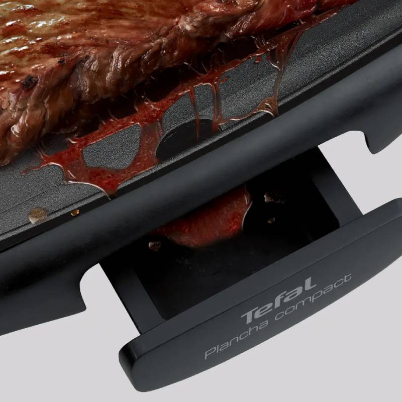 Barbecue Électrique TEFAL Plancha Compact CB500512 1800W – Noir