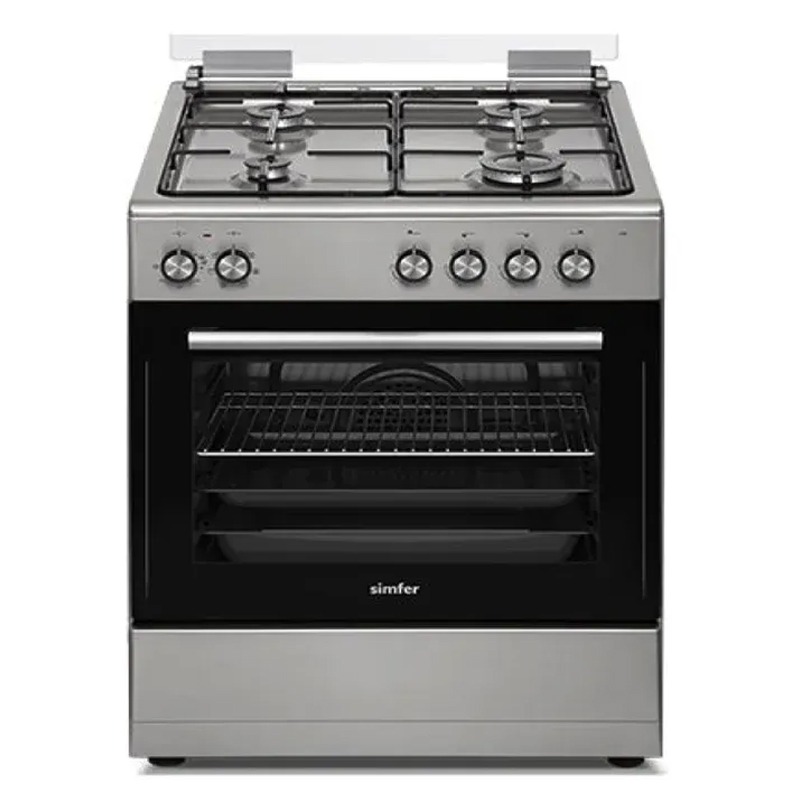 Cuisinière à Gaz SIMFER F6035-SGEI 4 Feux 60cm - Inox