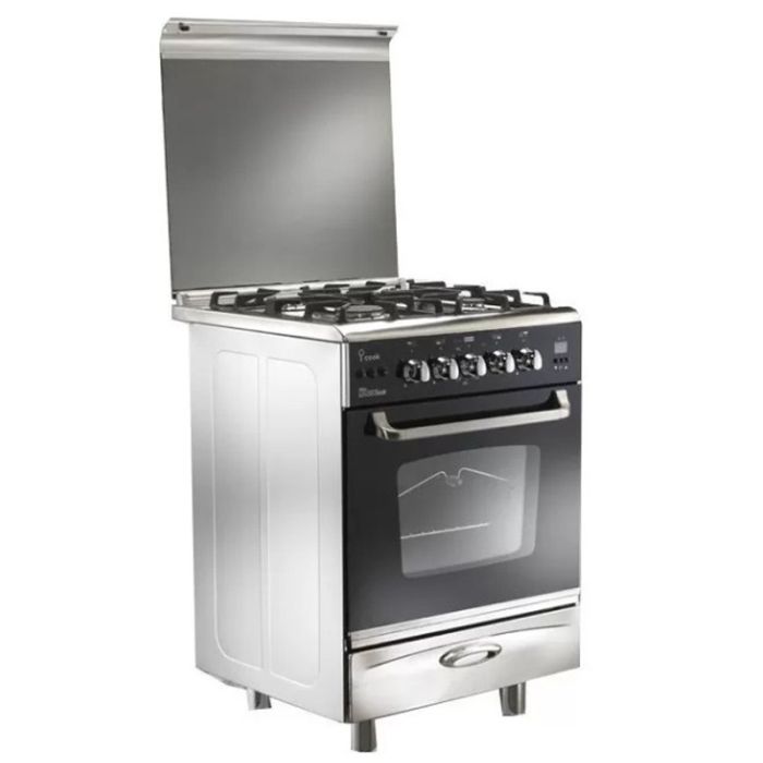 Cuisinière à Gaz UNIONAIRE GAS-C6060SSDC-511IDC 4 Feux – Noir