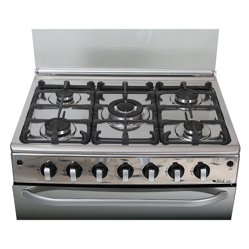 Cuisinière BIOLUX M-7656-XTBA 5 Feux 76cm – Inox