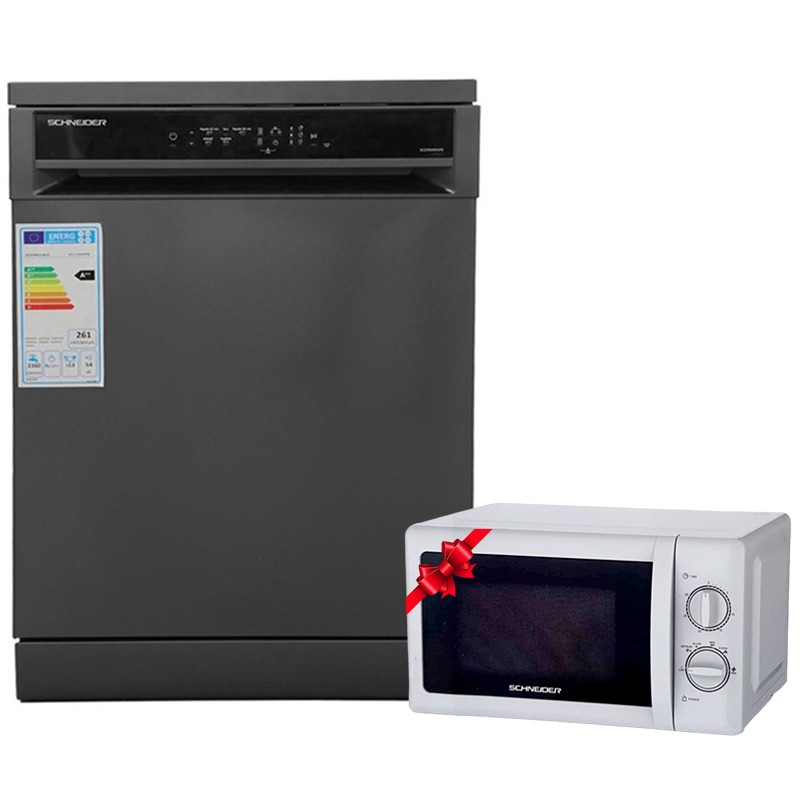 Lave Vaisselle SCHNEIDER SCD13WEXPS 13 Couverts + Micro-Onde SCHNEIDER