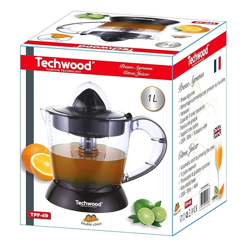 Presse Agrumes TECHWOOD TPF-49 40W – Noir