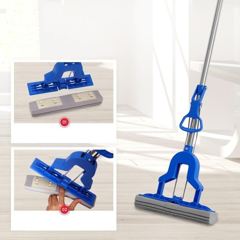 Balai Serpillère Kleaner à Éponge 27 cm – Bleu