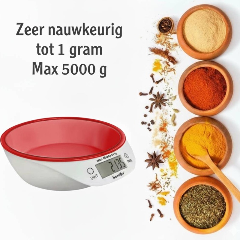 Balance De Cuisine SONIFER SF-1924 5kg – Orange