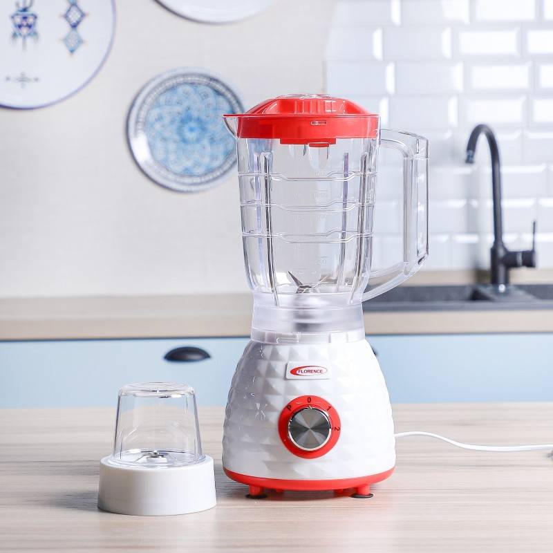 Blender FLORENCE BL820 1000W Avec Moulin – Rouge