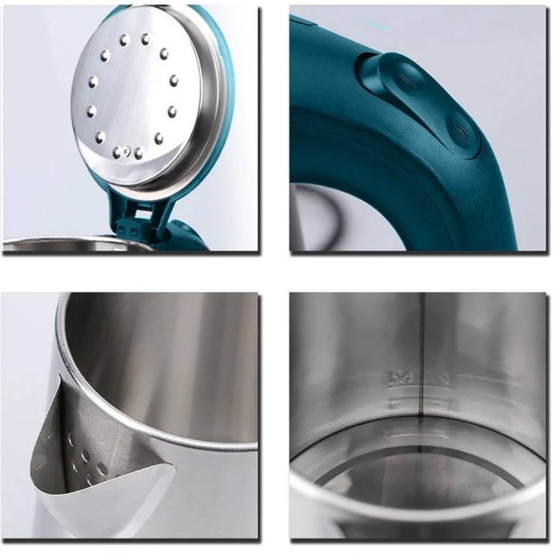 Bouilloire Sans Fil SOKANY SK-SH-1060 3L 1500W – Chrome&Vert