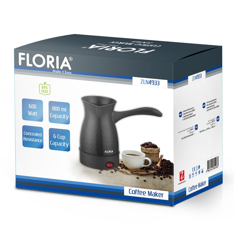 Cafetière Électrique Turc FLORIA ZLN4933 600W – Noir