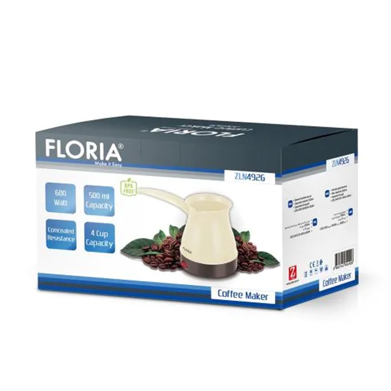 Cafetière Électrique Turc FLORIA ZLN4926 600W – Beige