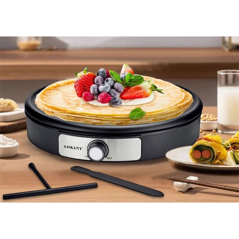 Crêpière Électrique SOKANY SK-08131 1500W – Noir&Inox