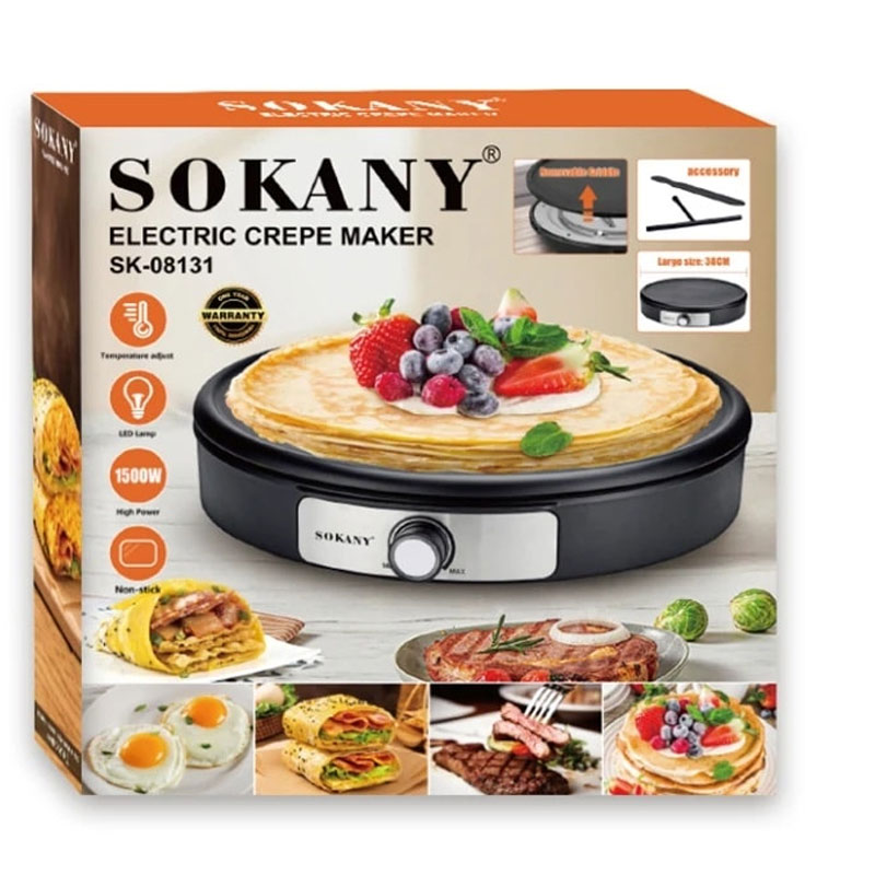 Crêpière Électrique SOKANY SK-08131 1500W – Noir&Inox