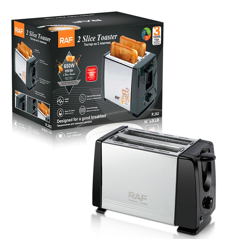 Grille Pain RAF R-262 650Watts - Inox&Noir