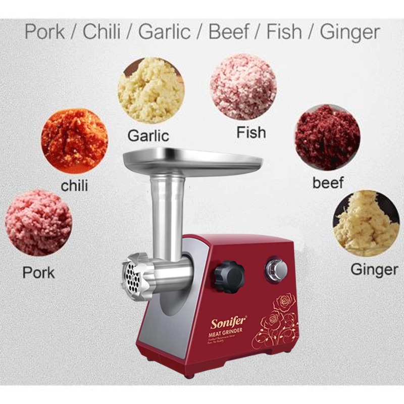 Hachoir à Viande SONIFER SF-5002 1200W – Rouge