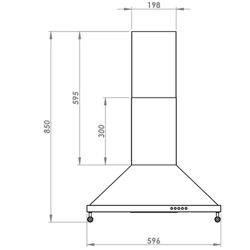 Hotte Pyramidale KUMTEL DP6-S 60cm – Noir