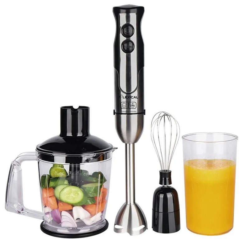 Mixeur Plongeant 4EN1 LEXICAL LHB1605 800W - Inox