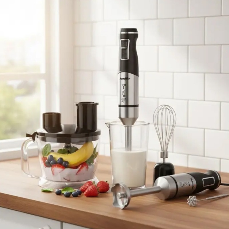 Mixeur Plongeant 7EN1 SONIFER SF-8156 1200-1500W – Noir&Inox
