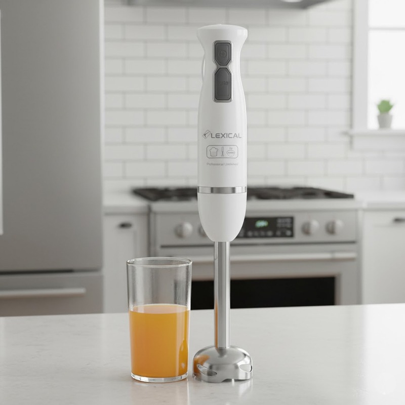Mixeur Plongeant LEXICAL LHB-1603 250W Avec Bol – Blanc