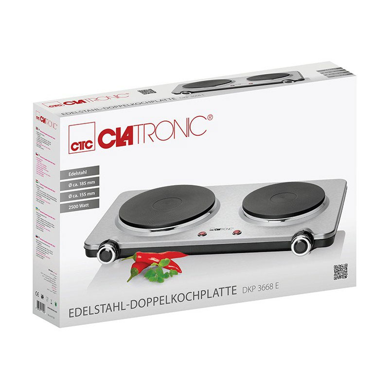 Plaque Électrique CLATRONIC DKP3668 2 Feux – Inox