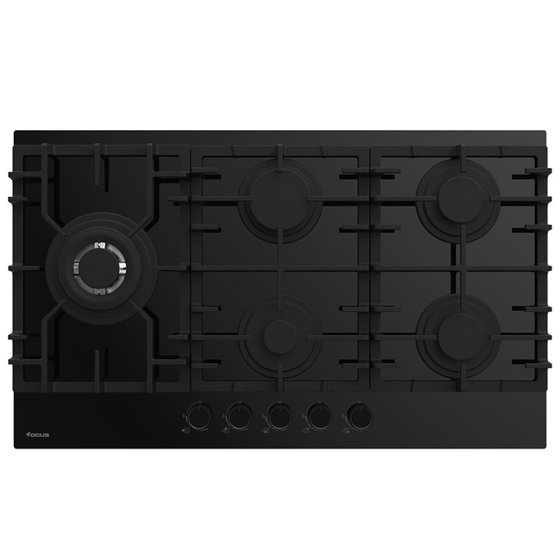 Plaque de Cuisson Encastrable FOCUS F419B 5 Feux 90 cm - Noir