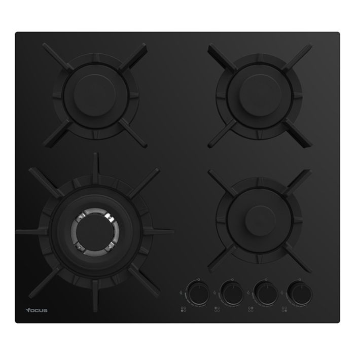 Plaque de Cuisson Encastrable FOCUS F4015BS 4 Feux 60cm - Noir