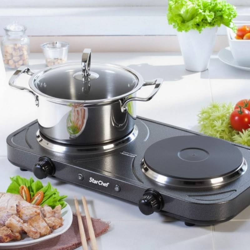 Plaque Électrique Double Star Chef 1000 Watts – 2 Feux