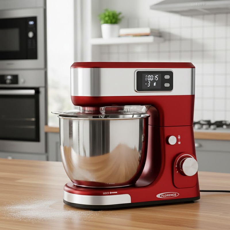 Robot Pétrin FLORENCE SM-6466AE 1300W – Rouge