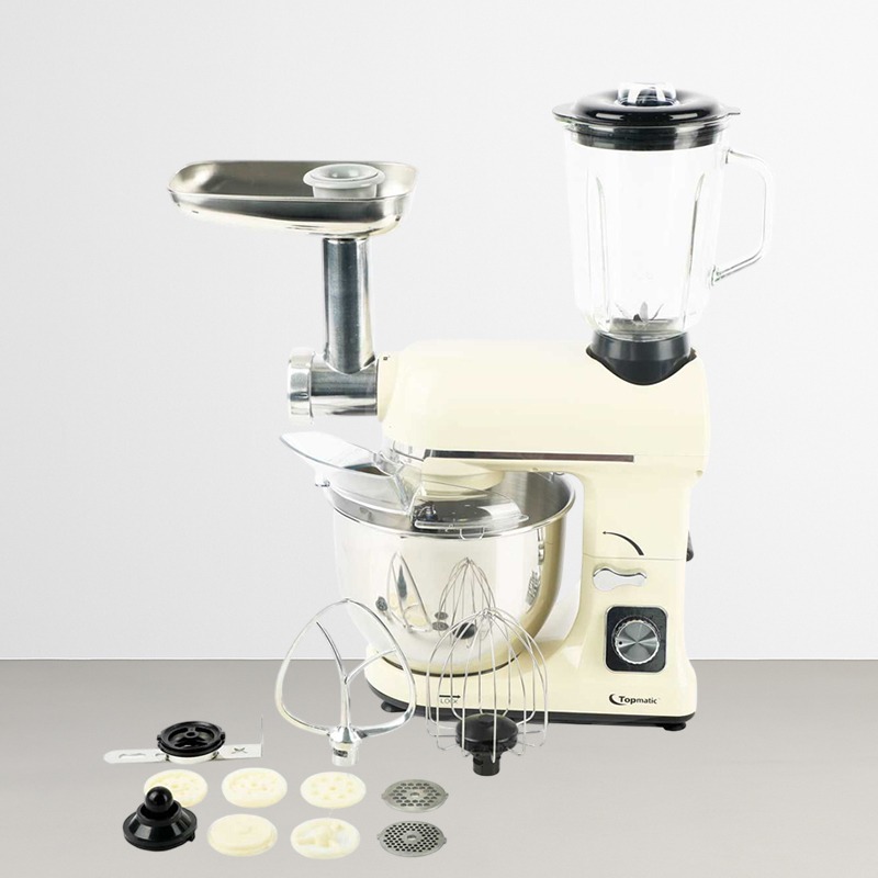 Robot Pétrin Multifonction TOPMATIC PKM-1800 1800W – Beige