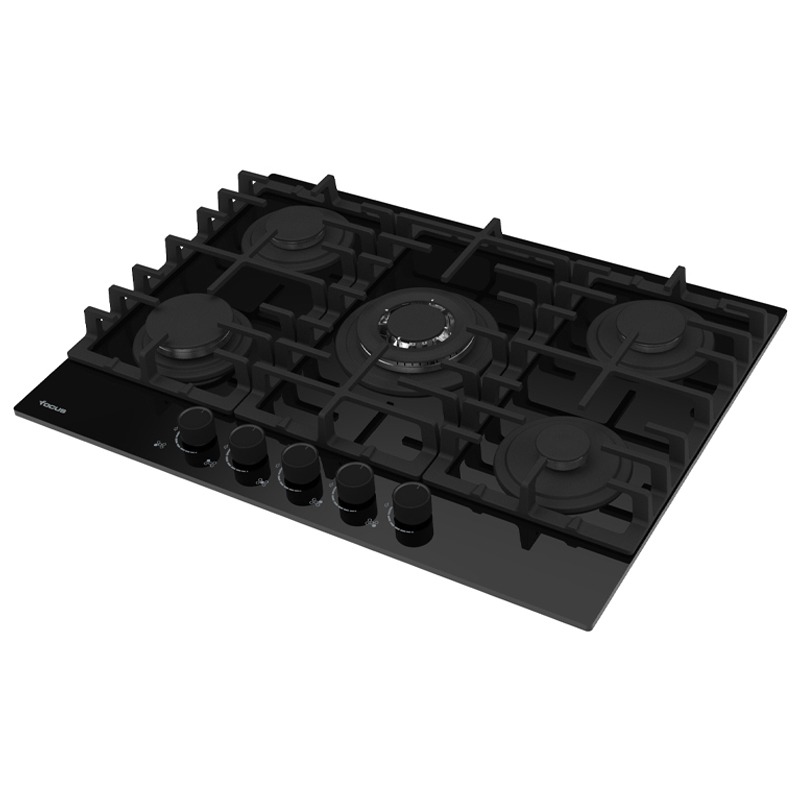 Plaque De Cuisson Encastrable FOCUS F406B 5 feux 70 cm – Noir