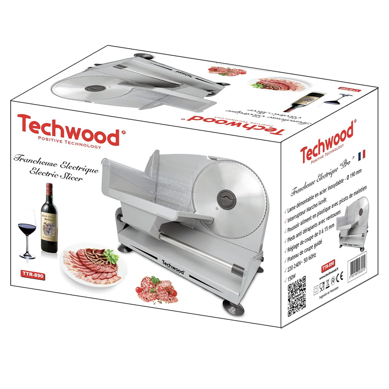 Trancheuse Électrique TECHWOOD TTR-890 150W – Gris